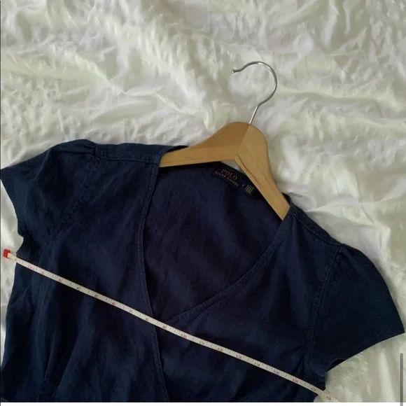 New Ralph Lauren Linen Maxi Navy Long Dress - Picture 13 of 16